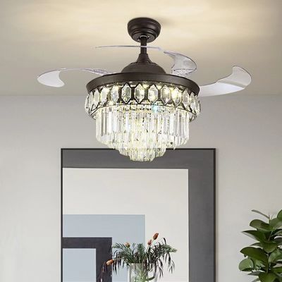 42 インチ 高品質のクリスタルスマート 天井扇風機 リビングルームのためのDCモーター