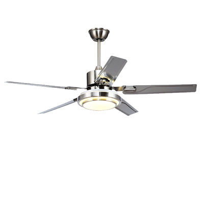 シルバー 52インチ DC モーター 天井扇風機 ライト / 5 ABS ブレード